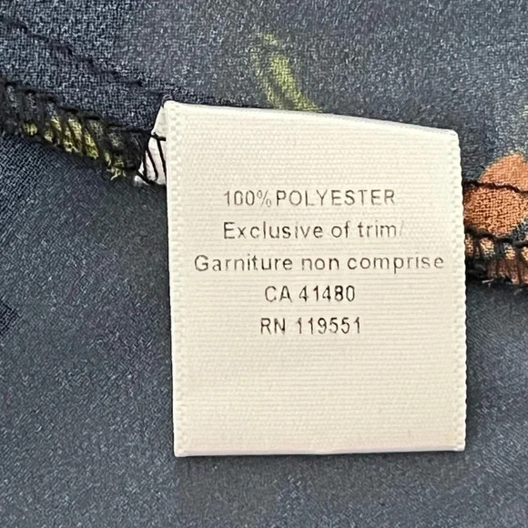 Gentle Fawn/ Sheer navy blue floral blouse/ Size US  XS - Picture 9 of 13